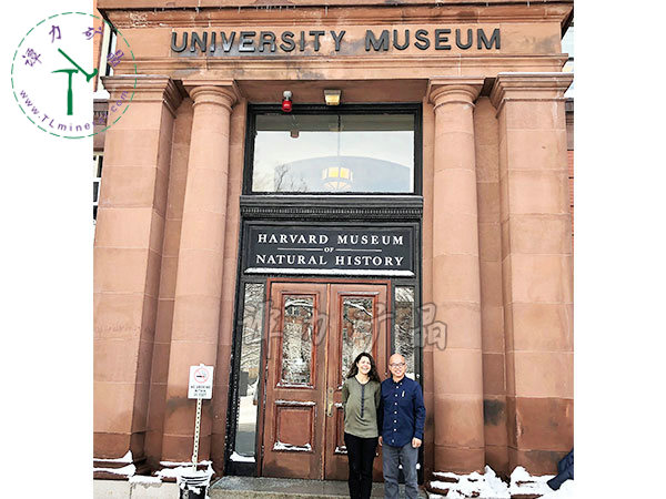 哈佛大學礦物博物館館長Raquel-Alonso-Perez拉奎爾·阿隆索·佩雷斯（左），譚力（右）